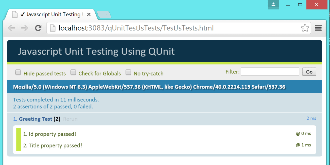 Unit Testing Passes